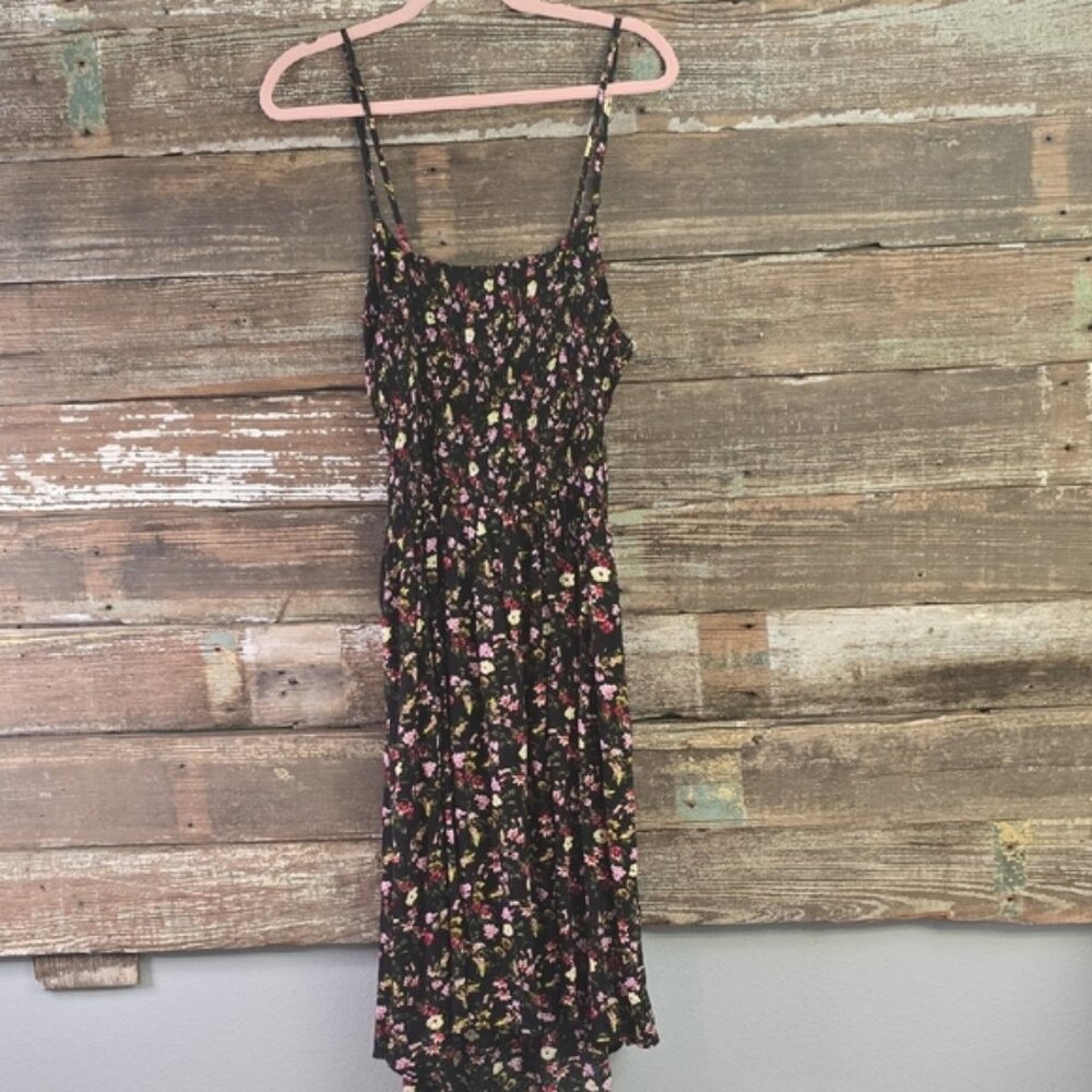 Zenobia Black Floral Spaghetti Strap Dress, Plus Size 2X, NWT
